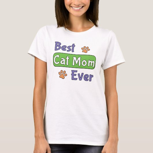 最高の猫のママ Tシャツ (正面)