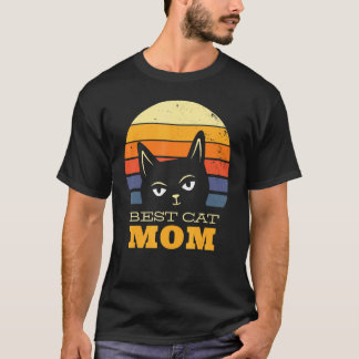 最高の猫のママTシャツ、クレイジーキャットレディヴィンテージキ Tシャツ
