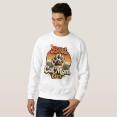 最高の猫のママTシャツ スウェットシャツ (正面フル)