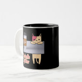 最高の猫グッズ|I Need Coffee Right Meow ツートーンマグカップ (正面左)