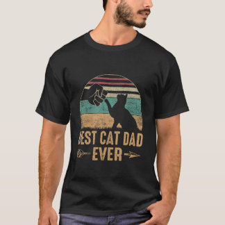 最高の猫パパだなんて冗談でしょ レトロな子猫のパパのお父さん Tシャツ