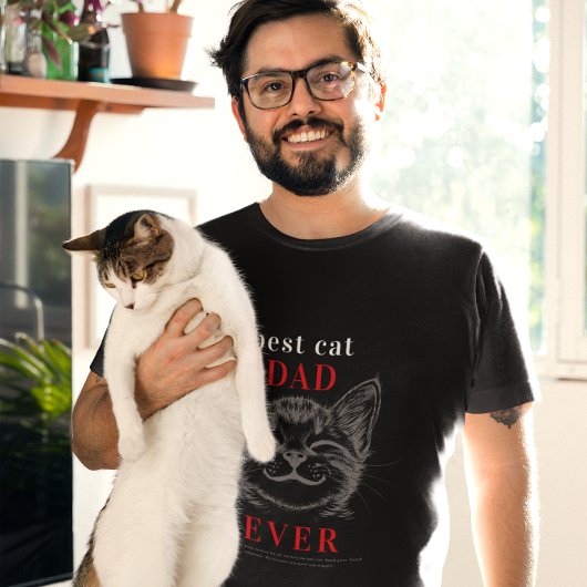 最高の猫パパの定義 | かわいい猫の顔 Tシャツ