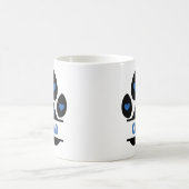 最高の猫パパの足跡 コーヒーマグカップ (中央)
