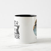 最高の猫パパカスタマイズEver Cat写真 ツートーンマグカップ (中央)