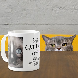 最高の猫パパフォトギフト コーヒーマグカップ