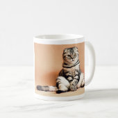 最高の猫パパフォトギフト マグカップ (正面右)