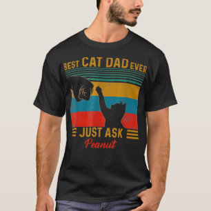 最高の猫パパ頼アおもしろいンバ Tシャツ