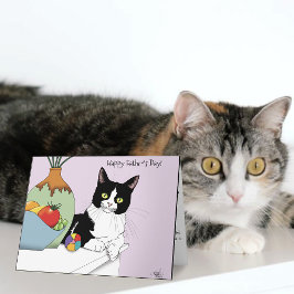 最高の猫パパ かわいいタキシード猫 父の日 カード