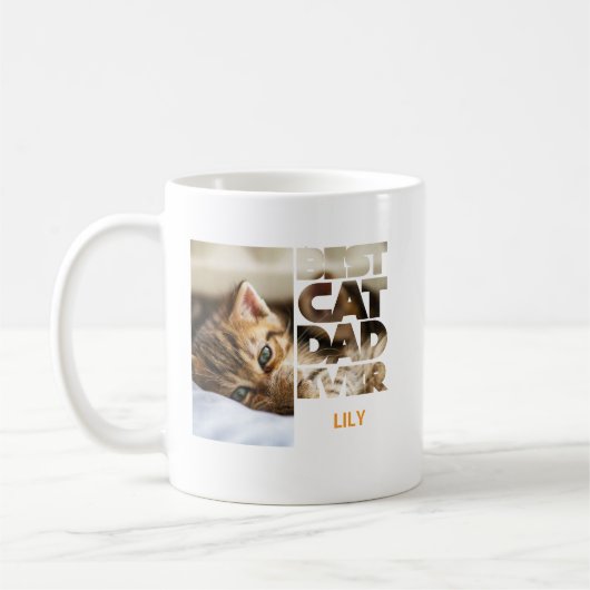 最高の猫パパ コーヒーマグカップ (左)
