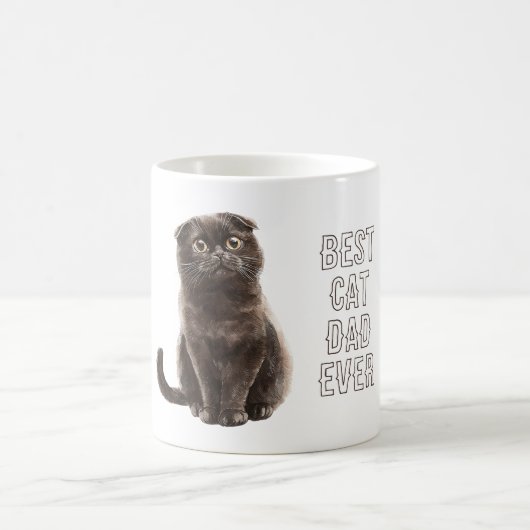 最高の猫パパ コーヒーマグカップ (中央)