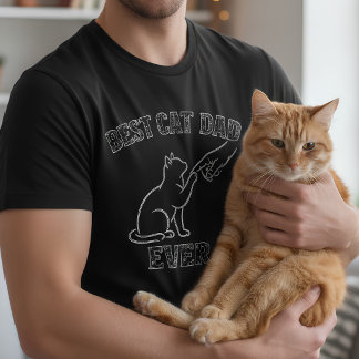 最高の猫パパ ネコ好き男性へのギフト Tシャツ