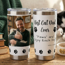 最高の猫パパ ネコ ペット 白 フォト コーヒー