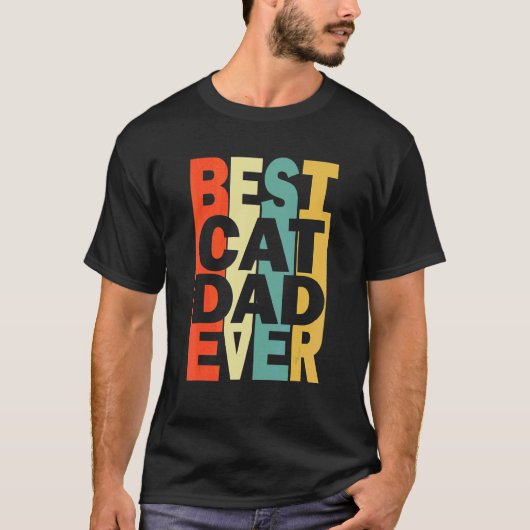 最高の猫パパ ネコ 父の日 8 Tシャツ (正面)