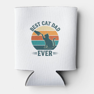 最高の猫パパ ビンテージ 猫 Tシャツ デザイン_1 缶クーラー