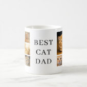 最高の猫パパ フォトギフト コーヒーマグカップ (中央)