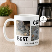 最高の猫パパ フォトコラージュ 肉球 コーヒーマグカップ