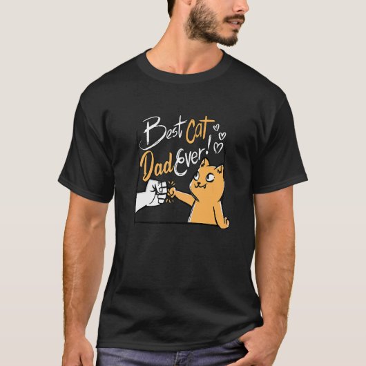 最高の猫パパ プレミアム メンズ Tシャツ (正面)