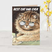 最高の猫パパ 毎年恒例 父の日のカード カード (黄色い花)