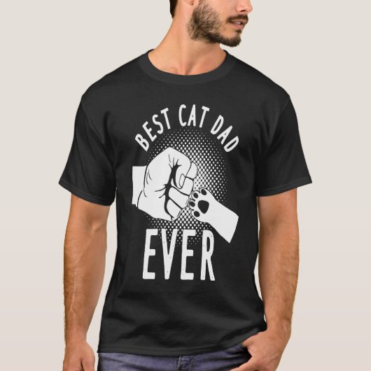 最高の猫パパ 猫のお父さん 猫パパ大好き Tシャツ (正面)