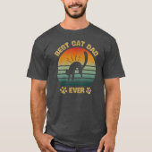 最高の猫パパ 猫Tシャツ メンズ Tシャツ (正面)