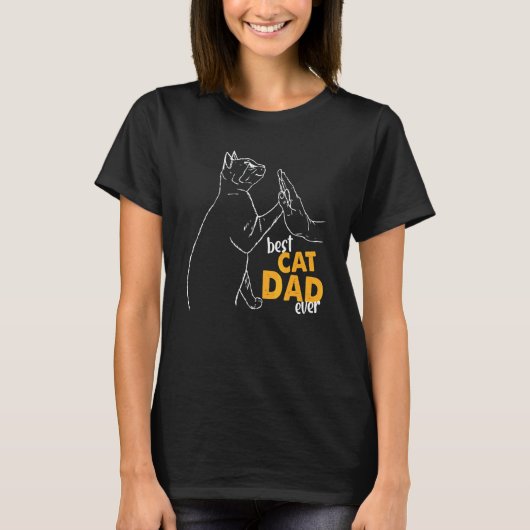 最高の猫パパ 猿 父の日 4 Tシャツ (正面)