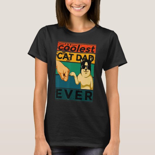 最高の猫パパ Tシャツ (正面)