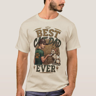 最高の猫パパ Tシャツ