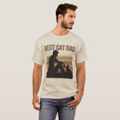 最高の猫パパ Tシャツ (正面フル)