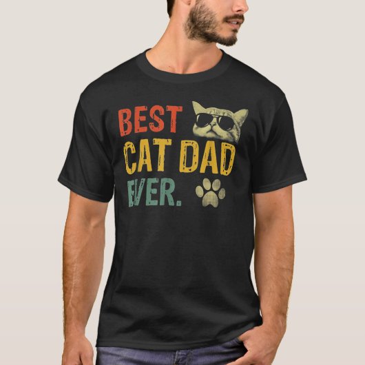 最高の猫パパ Tシャツ (正面)