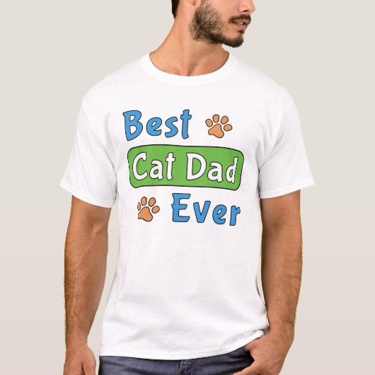 最高の猫パパ Tシャツ (正面)