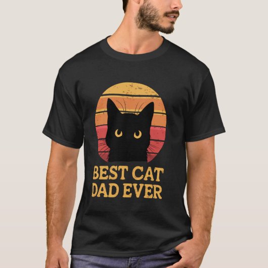 最高の猫パパ Tシャツ (正面)