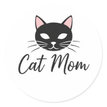 最高の猫ママです 可愛い・面白い 猫好きステッカー