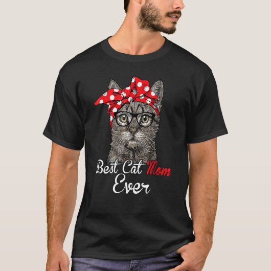 最高の猫ママです 猫の母 母の日 猫母 Tシャツ (正面)