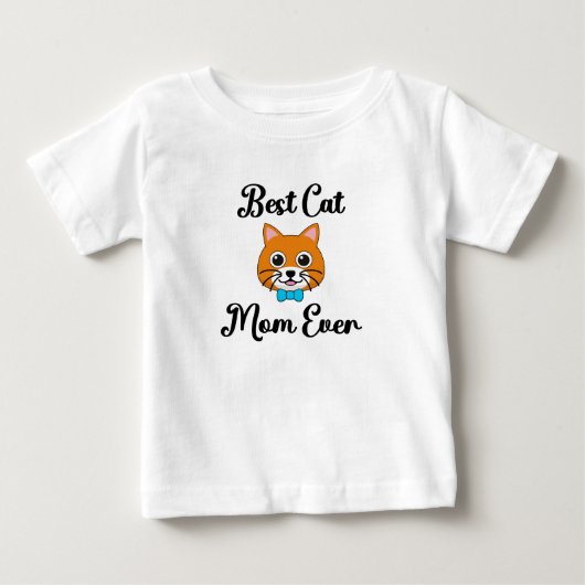 最高の猫ママ えび ベビーTシャツ (正面)