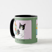 最高の猫ママ かわいいタキシード猫 母の日 マグカップ (正面左)