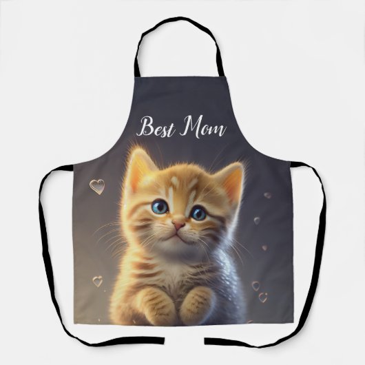 最高の猫ママ エプロン (正面)