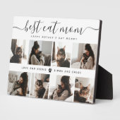 最高の猫ママ: オーダーメイドの母の日の猫写真 フォトプラーク (側面)