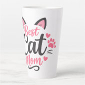 最高の猫ママ カフェラテマグ (正面)