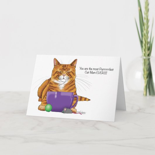最高の猫ママ！ カード (正面)
