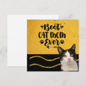 最高の猫ママ クロと白のハクレイ猫と シーズンカード (正面/裏面)