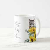 最高の猫ママ タンポポ 花 コーヒーマグカップ (正面右)