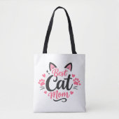 最高の猫ママ トートバッグ (正面)