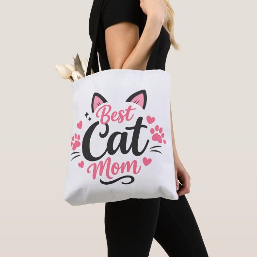最高の猫ママ トートバッグ (クローズアップ)