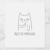 最高の猫ママ ワインラベル (シングルラベル)