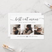 最高の猫ママ：母の日のためのオリジナル猫写真 カード (正面/裏面インサイチュ)