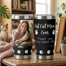 最高の猫ママ 爪 黒コーヒー 保温保冷タンブラー