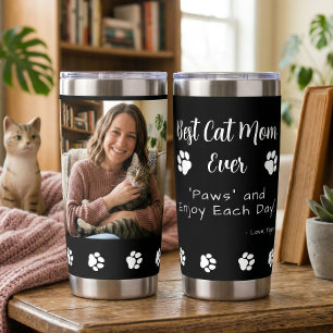 最高の猫ママ 爪 黒コーヒー 保温保冷タンブラー