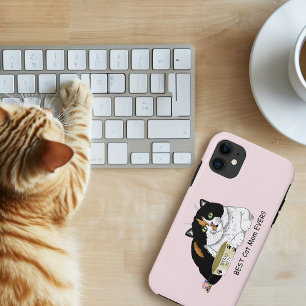 最高の猫ママ 特別な三色猫 母の日 ピンク iPhone 11 ケース