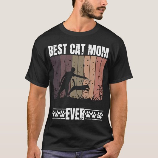 最高の猫ママ Tシャツ (正面)