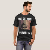 最高の猫ママ Tシャツ (正面フル)